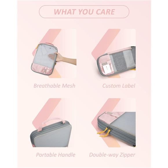 Compression Packing Cubes for Suitcases, 6 Set/4 Set/2 Set Travel Organizer Cube - Picture 6 of 6